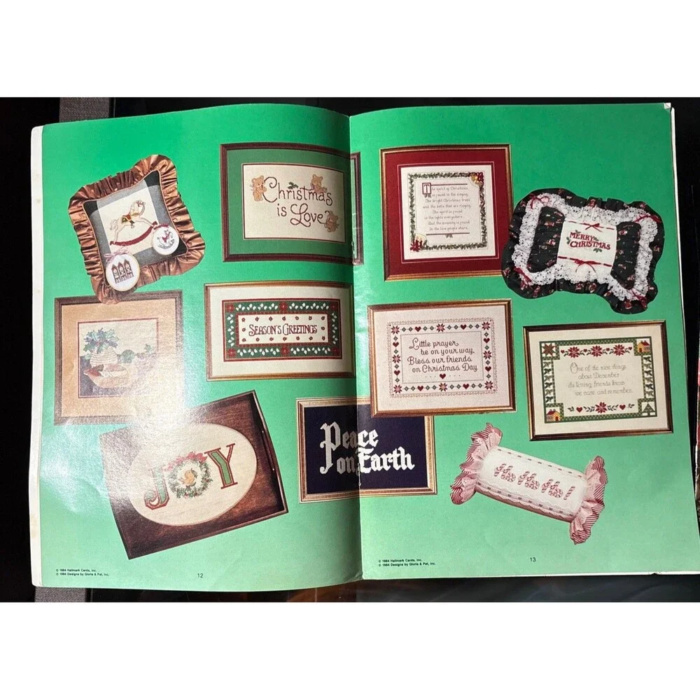 Vintage Cross Stitch Christmas Pattern Lot Of 3. leisure Arts, Gloria & Pat, BKW
